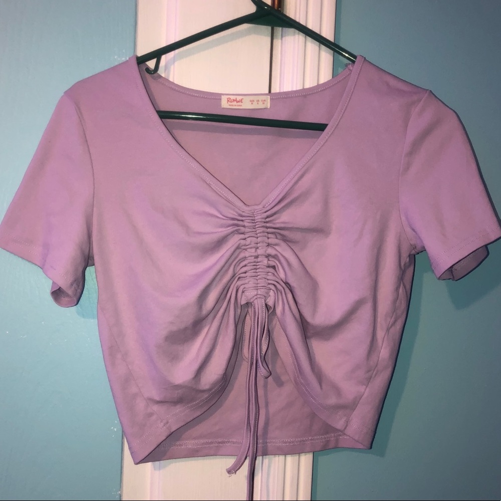 Lavender cinched shirt
